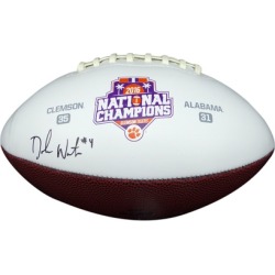 Autographed DeShaun Watson Clemson Tigers White Football