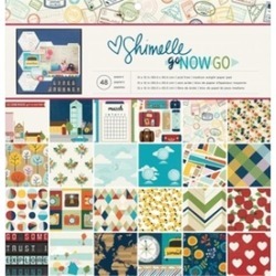 American Crafts 375268 12 x 12 in. Shimelle Go Now Go Single Sided Paper Pad 48