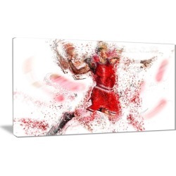 Basketball Slam Dunk - Large Sport Canvas Art Print