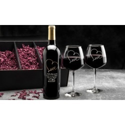 Custom Etched Infinity Symbol Bottle of Wine or Set from EtchedWine.com (Up to 58% Off). Four Options Available.