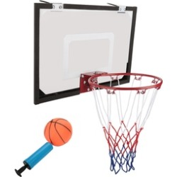 Mini Basketball Hoop Ring Backboard Kit Door Mounted Mount Kids +Pump