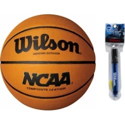 Wilson Intermediate Size 28.5" NCAA Composite Basketball w/ 6" Pump
