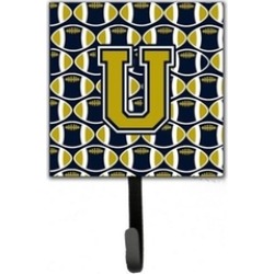Carolines Treasures CJ1074-USH4 Letter U Football Blue & Gold Leash or Key Hold