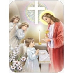 Carolines Treasures APH7585LCB First Communion Girl Glass Cutting Board Large