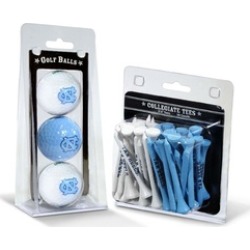 Team Golf 22599 North Carolina NCAA 3 Golf Balls & 50 Golf Tees Pack