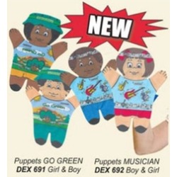 Dexter Educational Toys DEX692 Musician 2 Piece Puppet Set