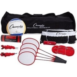 Champion Sports CG202 Tournament Series Volleyball & Badminton Set