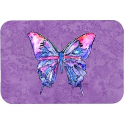 Carolines Treasures Butterfly On Purple Kitchen Or Bath Mat