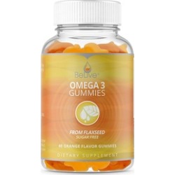 Omega 3 from Flaxseed Oil Sugar Free Gummies for Adults & Children