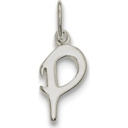 Silver Rhodium Plated Synthetic CZ Letter K with Lobster Clasp Charm