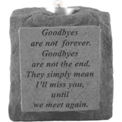 Kay Berry 05320 Goodbyes Are Not. Single-Short Votive Holder