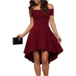 Women Short Sleeve Strapless Dress Cocktail Party Dress