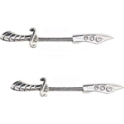 Nipple Shield Rings barbell barbells sold as a pair 14g Knife Sword