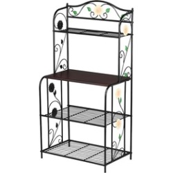 Topeakmart Metal Bakers Kitchen Furniture Storage Shelf Rack Flower