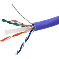 Cat6A Blue Ethernet Bulk Cable Solid FTP CMR Riser Rated 23AWG 1000ft