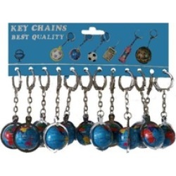 Earth Globe Keychains Pack of 12 (small 1")