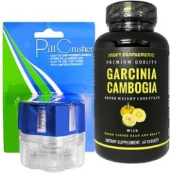 Garcinia Cambogia with Green Coffee Bean and BCAAs Dietary Supplement (60-Count) and Pill Crusher