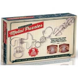 Brain Teasers Metal Puzzles (3-Pack)