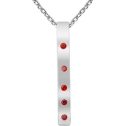 Orchid Jewelry 925 Sterling Silver 0.25 Carat Garnet Necklace