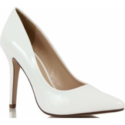 White Patent Shiny Wedding Classic Pointy Toe Heels Women's Shoes