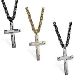 Christian Religious Cross Stainless Steel Pendant Unisex Necklace