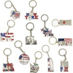12 Pack New York City Metal Keychains NYC KeyRing Souvenir Collection