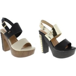 Moca Woman's Double Strap Platform Heels