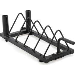 Topeakmart Horizontal Bumper Plate Strength Fitness Rack Plate Holder