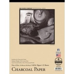 Bee Paper B1021T25-912 9 x 12 in. Charcoal Paper Pad