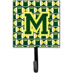 Carolines Treasures CJ1075-MSH4 Letter M Football Green & Yellow Leash or Key Ho