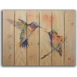 Gizaun Art DCLB2836 Love Bird Inside & Outside Cedar Wall Art
