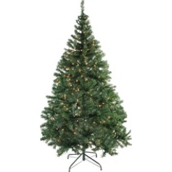 6.5' x 46" Pre-Lit Niagara Pine Medium Artificial Christmas Tree