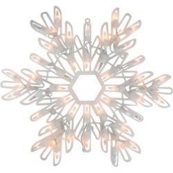 15" Lighted Shimmering Snowflake Christmas Window Silhouette D"cor