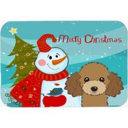 Carolines Treasures BB1876LCB Snowman With Chocolate Brown Poodle