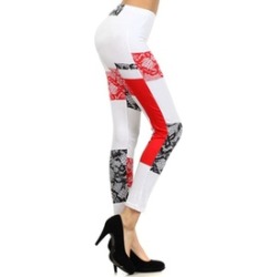 Lady's STELLA ELYSE Art Lace & Color Block Legging