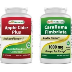 Best Naturals Apple Cider Vinegar and Caralluma Weight Loss Supplements (1, 2, or 3-Pack)