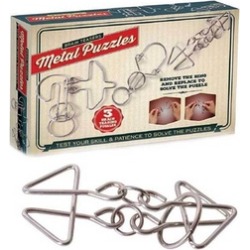 Brain Teasers Metal Puzzles (3-Pack)