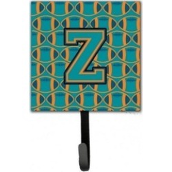 Carolines Treasures CJ1063-ZSH4 Letter Z Football Aqua Orange & Marine Blue