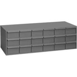 Durham 030-95 11.63 in. Steel 18 Drawer Cabinet for Small Part Storage Gray