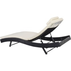 Outdoor Pool Chaise Lounge Chair Patio Furniture Adjustable w Cushion Outdoor Pool Chaise Lounge Chair Patio Furniture Adjustable w Cushion