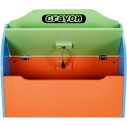 Crayon Wood Toy Storage Box and Bench for Toddler Children