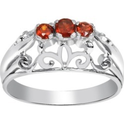 Orchid Jewelry 925 Sterling Silver 0.29 Carat Garnet Ring