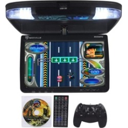 Rockville 9" TFT Black Flip Down Car DVD Monitor w/ USB/SD/Video Games