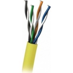 Cables To Go 27430 1000ft Cat 5E 350MHz Stranded PVC CMR Cable, Yellow