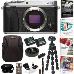 Fujifilm X-E3 Mirrorless Camera (Silver) with Software and Accessories Bundle