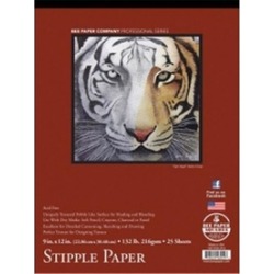 Bee Paper B1013T25-912 9 x 12 in. Stipple Paper Pad
