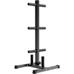 Topeakmart Olympic Bar Weight Plates Holder Rack Workout Gym Exercise