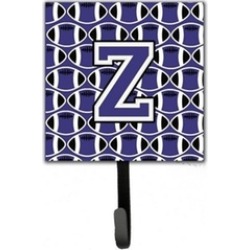 Carolines Treasures CJ1068-ZSH4 Letter Z Football Purple & White Leash Holder