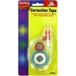 Bulk Buys OP028-24 Plastic Correction Tape - Pack of 24