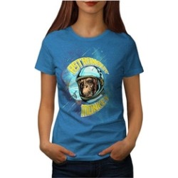 Wellcoda Astronaut Monkey Space Women T-Shirt